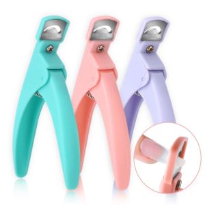 Macaroon U shaped Nail Edge Clipper Fake Nails French Cutter Stainless Nail Clipper Manicure Cutter