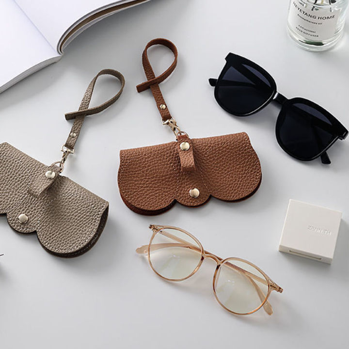Vintage Fashion Portable Glasses Storage Box PU Soft Sunglasses Organizer  Bag Portable Glasses Storage Case Eyeglasses Case Compression Resistant
