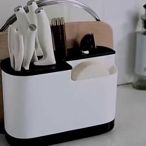 Kệ ống đựng đũa muỗng Mẫu Mới cắm dao có giá để thớt nắp vung đồ nhà bếp đa năng thông minh Phukienprocare