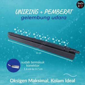Diffuser Aerator UNIRING 50cm + Pemberat | Gelembung Mikro Panjang untuk Aquarium & Kolam Ikan Koi