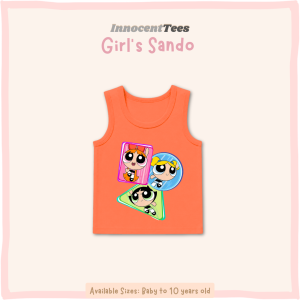 Powerpuff Girls Girls Sando II Baby to 10 y/o Tops Tees Polo Kids Clothing InnocentTees Blossom Girl Hahahaha! Riverpuff Girls Powerpuff Girls