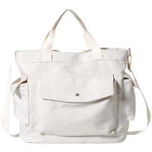 Women Bag Large Capacity Crossbody Bag Canvas Shoulder Bag Simple Messenger Bag Student School Bag for Travel Commuting