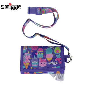 Australia Smiggle Original Childrens Wallet Girls Cute Kawaii Coin Purse Purple ice cream cone unicorn 5 Inches Kids Clutch Bag