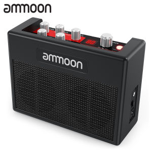 [ammoon]POCKAMP Guitar Amplifier Amp 5 Watt Built-in Multi-effects 80 Drum Rhythms Support Tuner Tap Tempo Functions EU plug