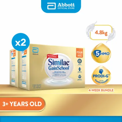 Similac GainSchool 2.4kg Bundle of 2 for Kids Above 3 Years Old Powdered Milk Drink (4.8kg)