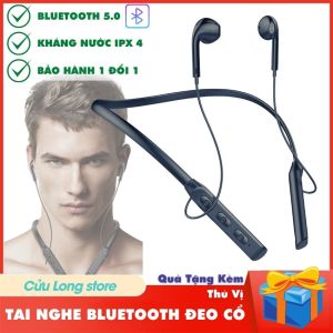 Tai Nghe Bluetooth Đeo Cổ J21 không dây 5.0 kiểu dáng thể thao có mic tai nghe ko dây điện thoại nhét tai treo cổ cute