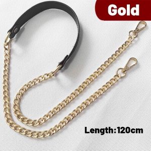 Chain Bag Strap Leather Rantai 120cm Panjang / Tali Tas Selempang Kombinasi Rantai Kulit Premium