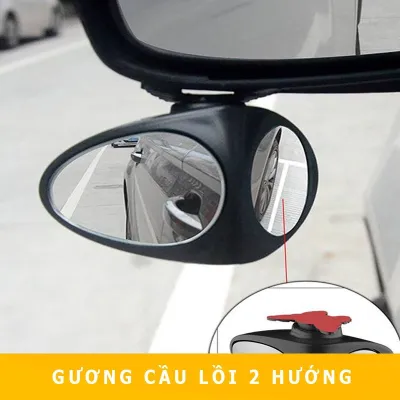 Gương cầu lồi 3D soi lề cả bánh trước bánh sau và thân xe ô tô