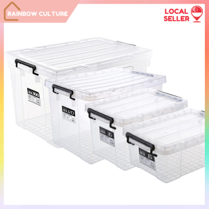 Stackable Transparent Storage Box / Storage Organisers / Multipurpose PP Storage Container with Handle Rainbow Culture
