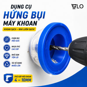 Dụng Cụ Hứng Bụi Máy Khoan Sạch Sẽ Tiện Lợi Phụ Kiện Máy Khoan Để Thu Gom Mảnh Vụn Khi Khoan Bê Tông Tường Hay Trần Nhà