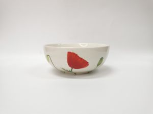 INDRA CERAMIC ชุดชามอ้วนลายป๊อปปี้ เซรามิกเข้าไมโครเวฟได้