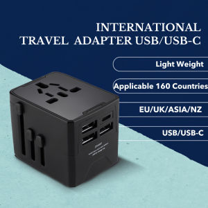 Travel Adaptor Universal Internasional 3.5A Fast Charging UK / US / AUS / EU Colokan Kepala Charger