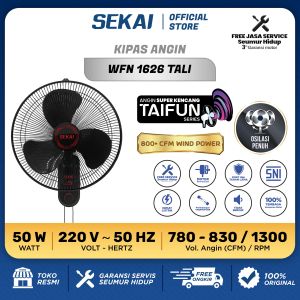 SEKAI Kipas Angin Dinding / Wall Fan 16 Inch - WFN 1626 / WFN 1626 TAIFUN / WFN 1626 RC (REMOTE CONTROL)