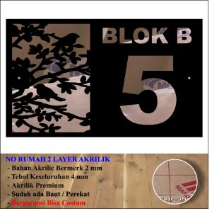 CUSTOM NOMOR RUMAH AKRILIK TIMBUL 2 LAYER | NOMER RUMAH MINIMALIS MODERN | NOMOR RUMAH AESTHETIC