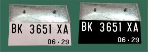PLAT NOMOR MOTOR BAUT TANAM FONT LOGO DAN NAMA STIKER