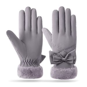 MKEB กันลื่น ถุงมือเล่นสกี ขนแกะขนแกะ อบอุ่นและอบอุ่น ถุงมือสำหรับขับรถ ปรับได้ปรับได้ ฤดูหนาวในฤดูหนาว ถุงมือหน้าจอสัมผัส สำหรับผู้หญิง