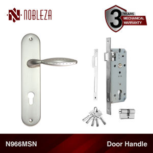 NOBLEZA Door Handle Pintu Gagang Kunci Besar Gold Matte Satin Black Nikel N966