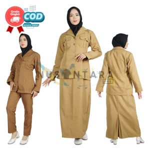 Seragam PNS Wanita Seragam Pemda Wanita Seragam Guru Wanita Model Saku Atas