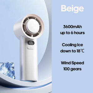 Fan Rechargeable Handheld Jet Fan Strong Wind 100 Gear Wind Speed Digital Display Adjustable Turbo Fan For Commuting Outdoor Sports