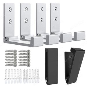 【Super low price】Folding Wall Hook Hidden Robe Towel Coat Hook Aluminum Alloy Hook for Home Kitchen Bathroom Black Sliver Towel Hanger