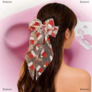 [COD] Biubiuni 1 2 cái nơ tóc giáng sinh cho nữ kẹp tóc nơ lớn kẹp tóc đuôi dài quá khổ phụ kiện tóc thời trang dễ thương