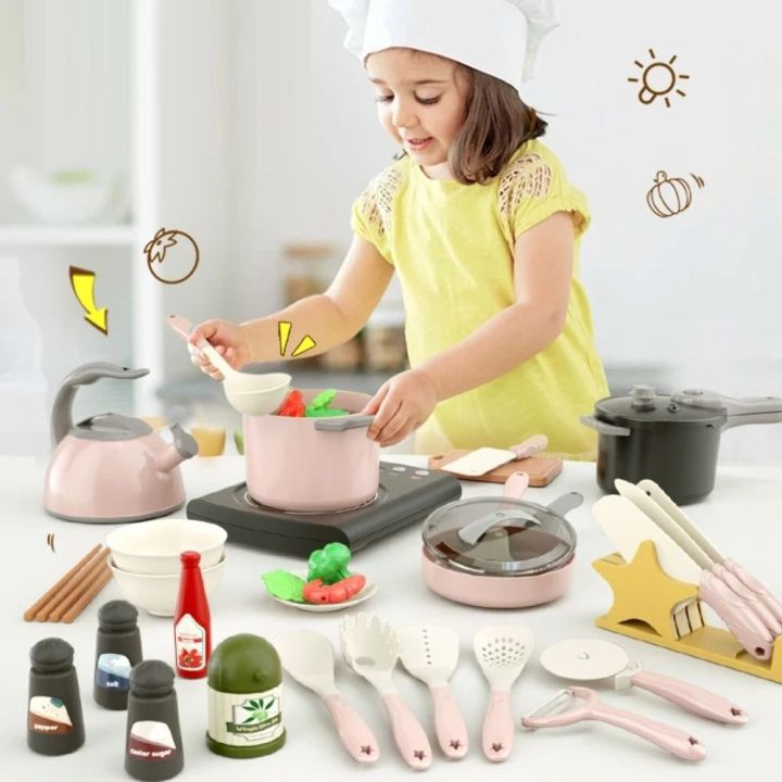 Tiểu Thuyết Bộ trò chơi nấu ăn Kèm nồi chảo dụng cụ Thu nhỏ Bộ đồ chơi ...
