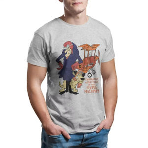[Local Stock] HBESTY  Mens Womens Dastardly Muttley Flying Machines Wacky Races Cartoon T Shirts Clothing O Neck Tee Shirt Graphic Printed T-Shirts