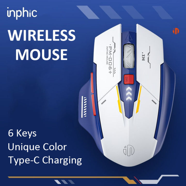 Denk Inphic M6P Wireless Mouse Rechargeable Office Gaming Mouse 2.4G Mice For Laptop PC