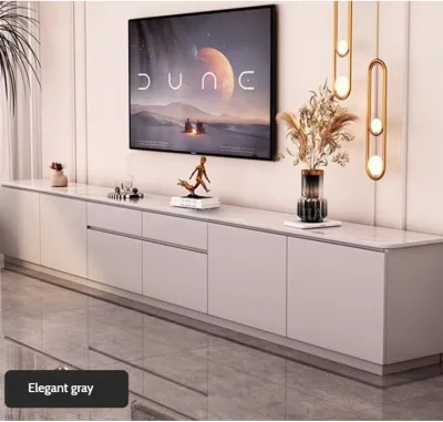 [CozyNest ]TV Console Rock TV Cabinet Panel Cabinet Living Room Household Small Unit Storage Integrated Floor To Ceiling Simple And Modern