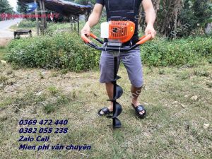 Máy khoan hố Mitsubishi TB43 2 thì chạy xăng pha nhớt siêu khỏe