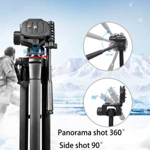 Tripod for Phone Camera 170cm Universal Phone Holder Blue Tooth for Tablet iPhone Samsung Xiaomi Huawei Aluminum Travel With 2 in 1 Mobile Phone Clip