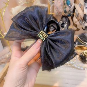 Lưới Hai Lớp Kẹp tóc nơ phụ nữ thời trang hàn quốc thanh lịch hairclip kẹp tóc Phụ kiện tóc cho cô gái