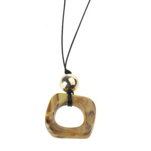 Resin Pendant Unique Tribal Pendant Necklace Resin and Nylon Texture Nature Necklace for Everyday Elegances