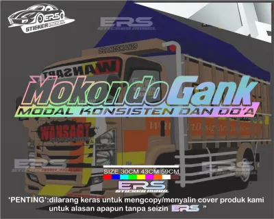 Sticker stiker Kaca Pintu Mobil mokondo gank terlaris