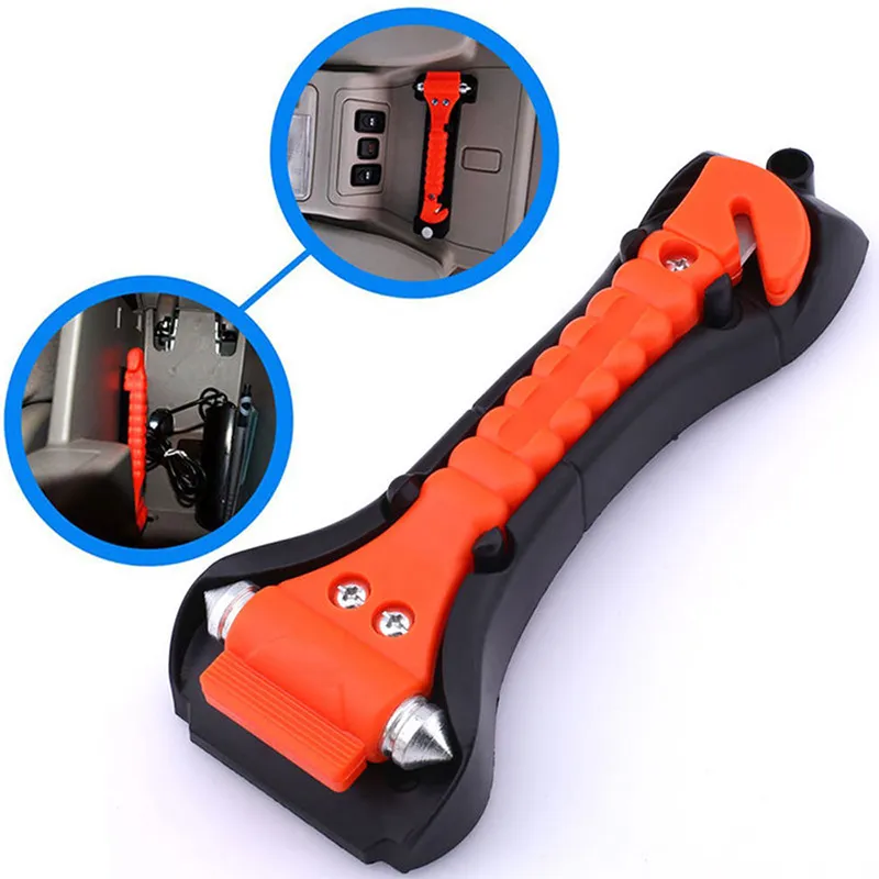 KIPRUN 2 in 1 Mini Car Safety Hammer Life Saving Escape Emergency Hammer Seat Belt Cutter Window Glass Breaker Car Rescue Tool Accessories Lazada PH