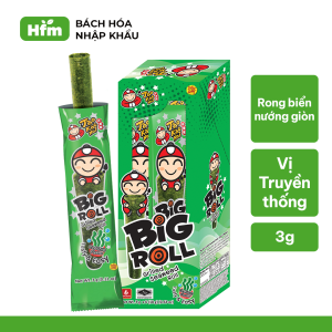 [COMBO 5 HỘP x 6 GÓI TẶNG 2 CHAI MOGU 220ML] Snack Rong Biển TaoKaeNoi BIG ROLL 3G Nhập Khẩu Thái Lan Chính Hãng Ăn Vặt Dinh Dưỡng Healthy