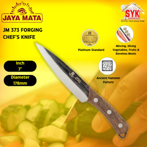 SYK Jaya Mata JM373 7 Inch Banya Series Froging Cheif Knife Stainless Steel Kitchen Kinfe Pisau Dapur