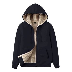 Áo khoác nỉ lót lông cừu nam nữ dày dặn ấm áp áo khoác hoodie nam nữ phong cách thời trang thể thao MANXURY