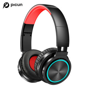Picun B12 Wireless Bluetooth HeadphonesHD Stereo Sound Over Ear Headphones with Built-in Microphones Deep Bass 20 Hours Playtime Fast Charge Bluetooth 5.2 Headset for Adults School