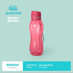 Quencha 17oz 37oz Flip Cap Plastic Water Bottle BPA-Free Leakproof Wide Mouth School Daily Hydration