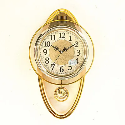 3d Swing Clock Large Pendulum Clocks Wall Luxury Vintage Shabby Chic Silent Clock Watch Mechanism Reloj De Pared Gold Wall Clock