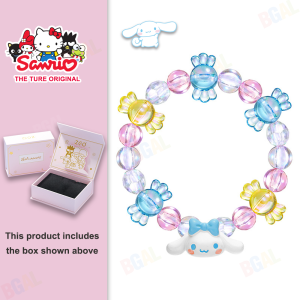Sanrio สร้อยข้อมือของแท้สำหรับเด็กผู้หญิง100% กำไลข้อมือแฟชั่นเครื่องประดับ Cinnamoroll ของตกแต่งของขวัญวันเกิดของขวัญคนรัก6022