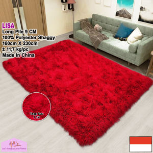 Karpet shaggy polos aesthetic 160 cm x 230 cm permadani modern bulu tinggi tebal halus alas duduk lantai ruang tamu keluarga kamar tidur minimalis - NMs