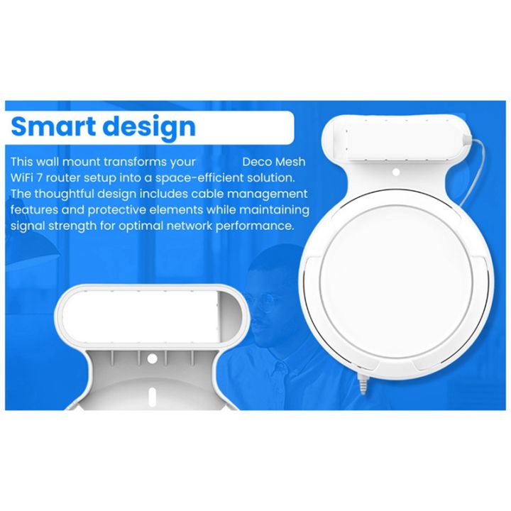 EDUP Wandhalterung Für Deco WiFi 7 System - 3er Set Mit Kabelmanagement In Weiß