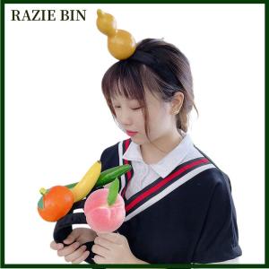 RAZIE BIN ที่คาดผมผักผลไม้ตลกๆที่คาดผมทรงขนมปังกล้วยที่คาดผมพริกไทยสำหรับวันฮาโลวีนวันเกิด