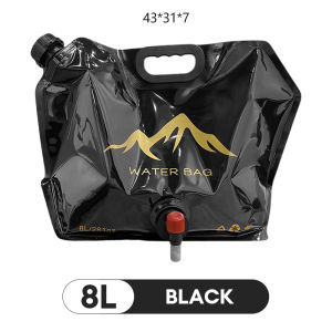 8L Foldable Camping Water Bag Portable Large Capacity Water Storage Bag with Faucet