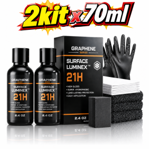 LUMINEX™ 21H is a premium graphene-infused surface enhancer engineered to deliver a brilliant high-gloss finish while providing robust hydrophobic protection.