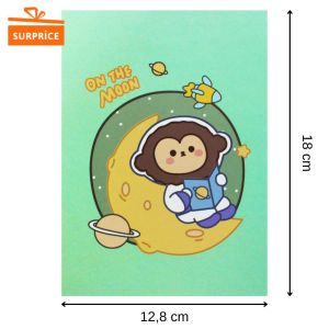 Surprice Cermin Rias Motif Astronot / Cermin Lipat Astronot / Cermin Buku Lipat / Cermin Portable Lucu