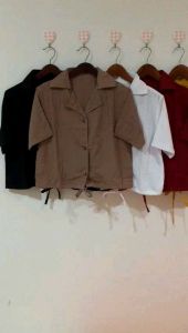 KEMEJA WANITA TALI SERUT IMPORT BANGKOK $1696/$1702(Ld 102cm)