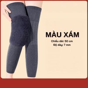 Tất đầu gối lót lông mềm siêu dày co giãn tốt giữ nhiệt thoải mái vận động ngày lạnh - TGN05